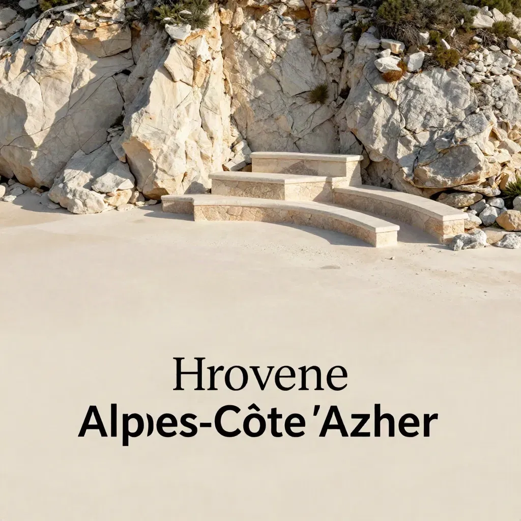 Falaises calcaires de Provence-Alpes-Côte d’Azur, lumière douce, vaste espace calme.